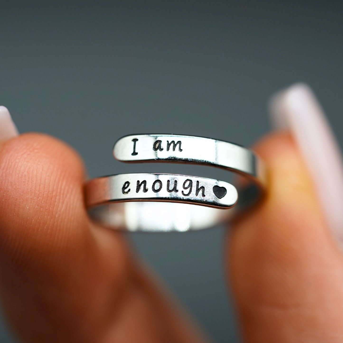 Silver I AM ENOUGH RING