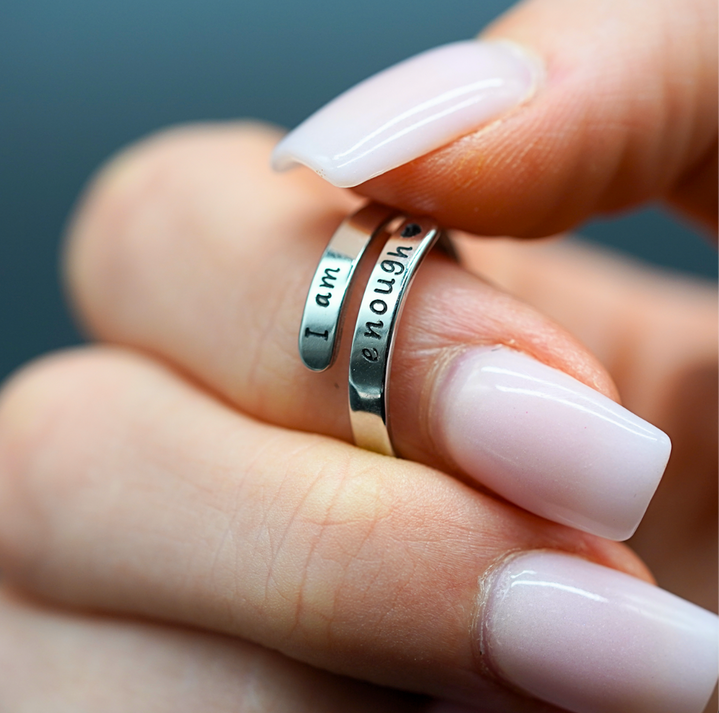 Silver I AM ENOUGH RING