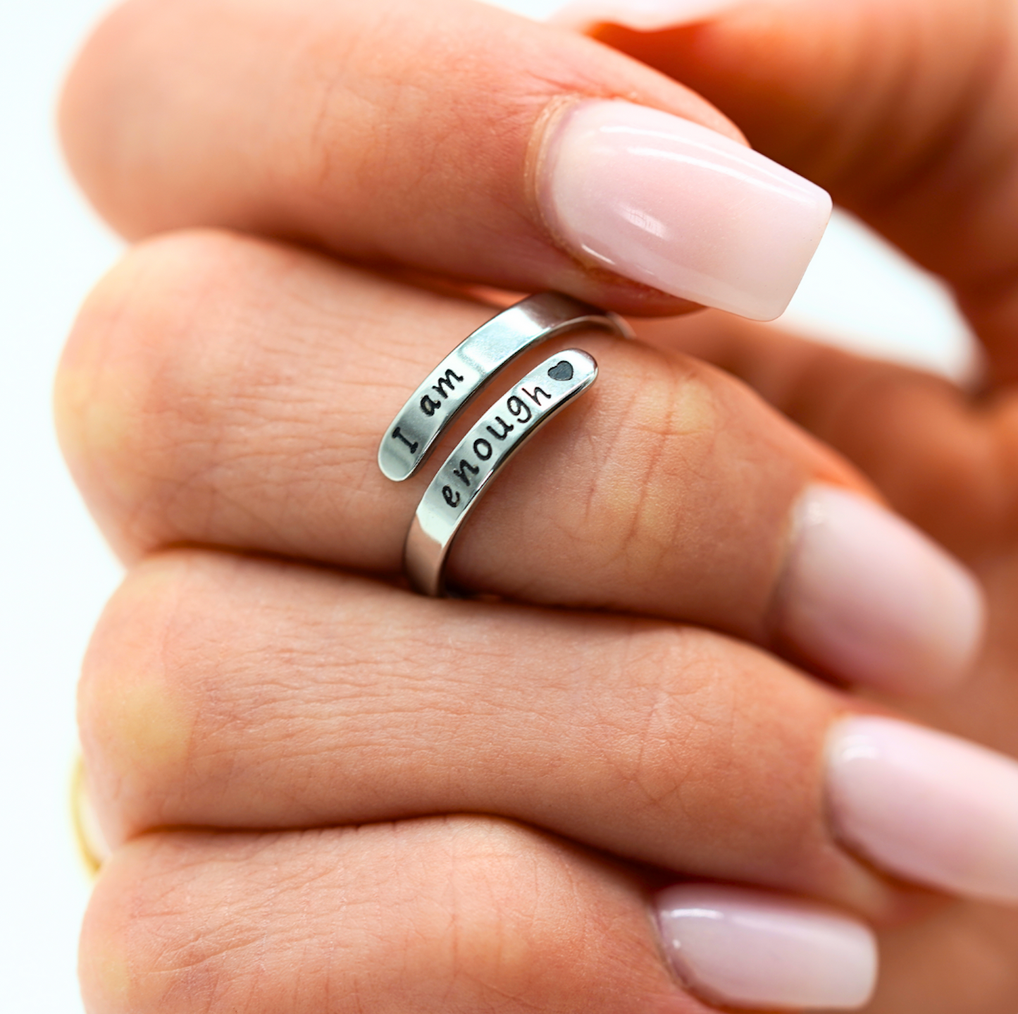Silver I AM ENOUGH RING